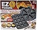 EZ Pockets Gray Non-Stick Steel 4-Piece Baking Kit with Cutting Tool and Recipe Book