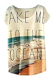 Cutiefox Women's Short Sleeve Graphic Print Casual Loose Tee Shirts Tops