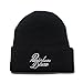 Kokkn Panic At The Disco Winter Warm Knit Beanie Embroidery Hat Winter Skully Letter Beanie Cap (Black)