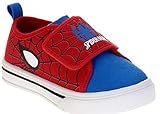 Spider-Man Toddler Boys' Canvas Casual Blue Red Shoe with Velcro Flap Close
