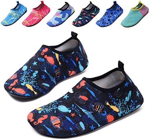 Kids Boys and Girls Swim Water Shoes Quick Drying Barefoot Aqua Socks Shoes for Beach Pool Surfing Yoga