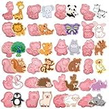 Joinor 24pcs Animal Cookie Cutters Stamps Biscuit