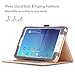 Procase Galaxy Tab E 8.0 Case -PU Leather Stand Folio Case Cover for Galaxy Tab E 8.0 2016 SM-T375/ SM-T377/SM-T378 Tablet, Multiple Viewing Angles with Document Card Pocket -Grey