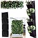 4 Pocket Plant Holder Planting Bag Garden Wall Planter Hanging Flower Pouch Outdoor Wall Decor (Vertical)thumb 1