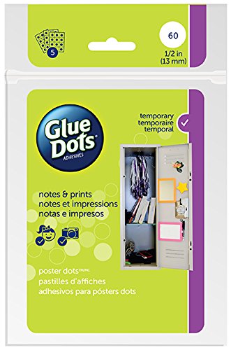 Glue Dots Adhesive Poster Dot Sheets, Contains 60 (.5 Inch) Diameter Dots (OF333POST)