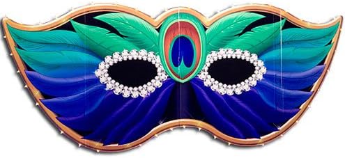 Amazon Com Peacock Mardi Gras Masquerade Mask Standee Party