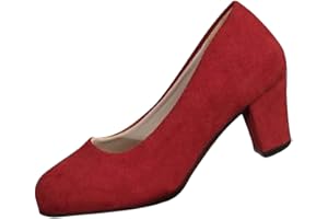 Womens Casual Comfortable Mary Jane Shoes Mid Heel Round Toe Thick Heel Platform