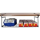 OKOMATCH Foil and Plastic Wrap Organizer Kitchen Under Cabinet Desk Pantry Hanging Organizer Storage Foldable Rack (Black)