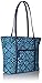 Vera Bradley Women's Cotton Small Trimmed Vera Tote Bag, Cuban Tiles Navy, One Size