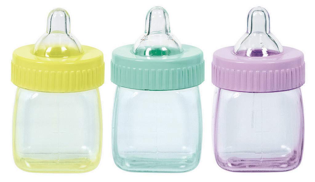 Amscan 382386 Favor:Baby Bottle Fill Multi 6 Pack