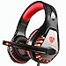 Butfulake GH1 Over-Ear Gaming Headset, Noise Isolation Mic, Strong Bass, High Precision 50mm Dirver, 3.5mm Audio Cable, LED Lighting for PS4 Xbox Switch PC Skype (Ruby Red)thumb 1