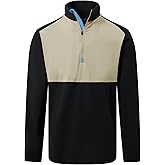 M MAELREG Quarter Zip Pullover Men Moisture Wicking Fleece lined Dry Fit Mock Neck Golf 1/4 Zip Pullover Mens Sweatshirt