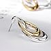 Neoglory Jewelry Gold Plated Silver Color Two Tone Teardrop Drop Dangle Earrings for Sensitive Ears