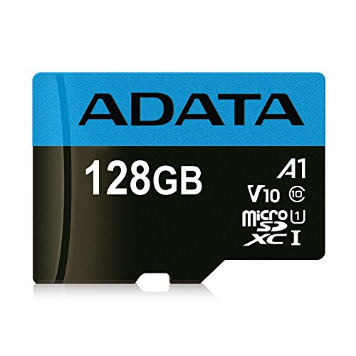 ADATA Premier 128GB MicroSDHC/SDXC UHS-I Class 10 V10 A1 Memory Card with Adapter Read up to 100 MB/s (AUSDX128GUICL10A1-RA1)