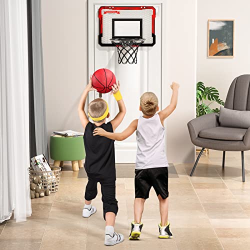 TEMI Indoor Basketball Hoop for Kids, Door Room Basketball Hoop,Mini