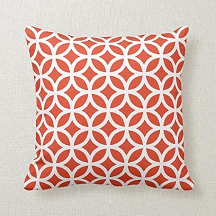 Amazon Com Celycasy Tangerine Tango Geometric Pattern Decorative