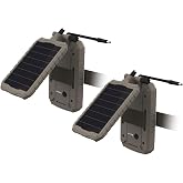 Stealth Cam Sol-Pak 3000mAh Solar Battery Pack 2-Pack | Adjustable T-Swivel Brackets, Durable ABS Housing, LED Battery Indicator, Customizable
