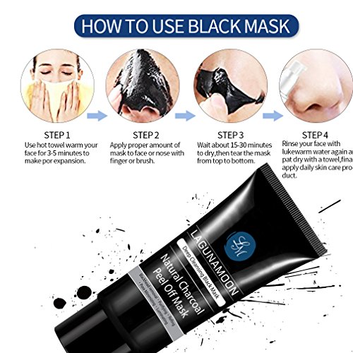 image for Lagunamoon Purifying Black Mask Charcoal Peel Off Mask, Blackhead Mask