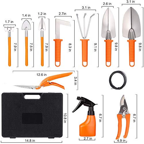 Gardening Tool Sets,13Piece Stainless Steel Garden Tool Set
