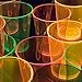 Hard Plastic Cups - 10 Oz. Party Cups Beverage Tumblers in Assorted Neon Colors (Blacklight Party) 80-Count - DuraHome™