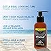 Natural Self Tanner for Men 4oz: Get Instant Face & Body Tan! Organic Indoor Sunless Tanning Lotion Without Bronzer. Clean Scent. Gradual Self-Tanner for Sun Kissed Glow. Tanners for Sensitive Skin