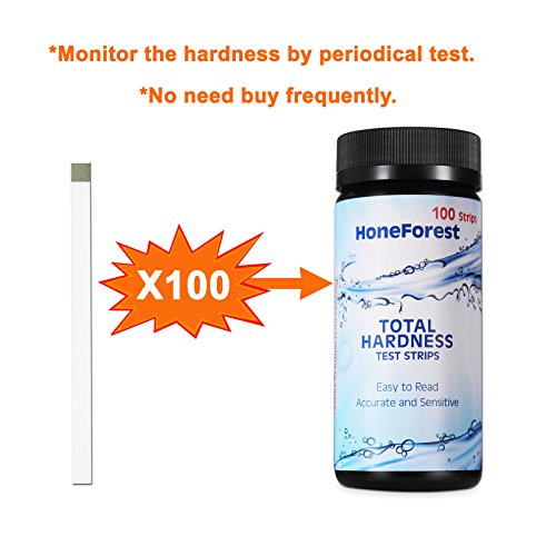 Water Hardness Test Strips,Upgraded 100ct,0425 mg/L, HoneForest Hard