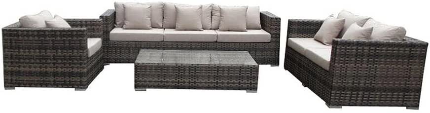 MIRA Sala para Exterior de Rattan Sintético Boracay: Amazon.com.mx