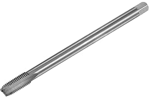 uxcell Metric Thread Tap M10 x 1.25 H2 130mm Extra Long Straight Flute Screw Thread Milling Machine Taps Threading Tapping Re