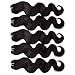 JINREN (TM) 1 Bundle Brazilian Virgin Hair Body Wave Human Hair Weave 50g Per Bundle Genuine 6A Unprocessed Body Wave Hair Bundles Natural Black Color (16inch)