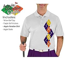 Argyle Paradise Outfit - Mens IIII: Purple Orange