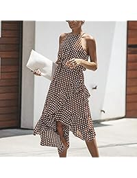 Vestido casual de verano para mujer, diseño de lunares