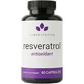 Luma Nutrition Pure Resveratrol Supplement - Antioxidant - 60 Capsules
