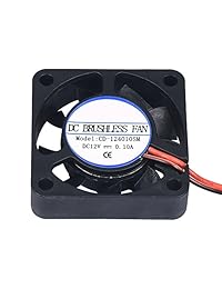 Witbot 1.56 x 1.56 x 0.39 pulgadas, 12 voltios CC, 2 pines, ventilador de refrigeración, sin cepillo, miniventilador para impresora 3D (paquete de 2 unidades)