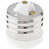 RTNLIT E39 to E26 Socket Adapter, Ceramic Mogul Base E39 to Standard Medium E26 Screw Base Light Bulb Reducer Converter for Antique Floor Lamp (Pack of 1)