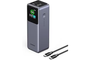UGREEN Power Bank, 25000mAh 200W, 3-Port Portable Charger, TFT Smart Display, Battery Pack, Compatible with iPhone 16/16 Plus