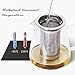 Luxtea Glass Teapot 25oz with Removable Stainless Steel Infuser and Steeper Filter Tea Maker for Blooming and Loose Leaf Tea Pots