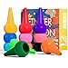 MiMoo Finger Crayons for Toddlers, 12 Colors Finger Paint Palm Grip Crayons for Babies Toddler Crayons Washable Finger Paint Non toxic Crayons, Kids, Children, Boys and Girls
