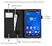 Sony Xperia Z3 Compact Tablet Case Cover, WWW Premium Leather Case Stand Cover with Card Slots, Pocket, Elastic Hand Strap and Stylus Holder for Sony Experia Z3 Compact Tablet Black (With Auto Wake/Sleep Feature)