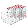 mDesign-Food-Storage-Container--Kitchen-Storage-Box-Divided-into-4-Compartments--Kitchen-Organiser-for-Spices-Jars-Packets-and-More--Clear mDesign Food Storage Container — Kitchen Storage Box Divided into 4 Compartments — Kitchen Organiser for Spices, Jars…