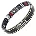 Hottime 109 PCS Bio Elements Energy Stone 316L Stainless Steel Magnetic Therapy Bracelet Pain Relief for Arthritis and Carpal Tunnel (Gold & Black)