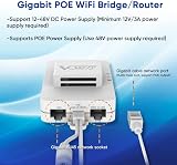 Vonets VAR1200 Industrial Gigabit Dual Band WiFi Bridge Router 1200Mbps PoE view 3
