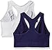 Hanes Women's Ultimate Comfy Support Wirefree 2 Pack, Silver Shadow Heather/Anchor Navy, 2X