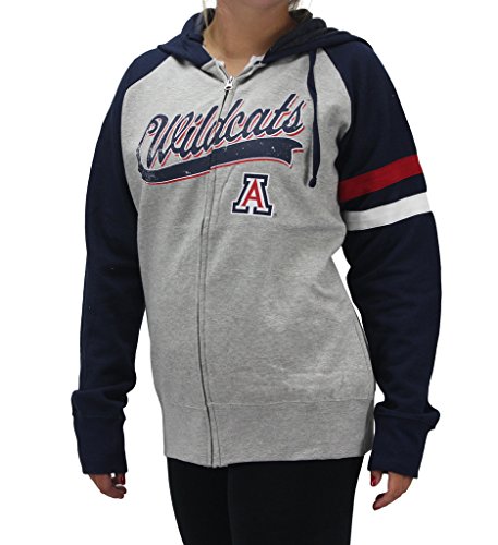 Creative Apparel Concepts Arizona ASU Wildcats Apparel Women' s, Grey Zip Hoodie Shirt