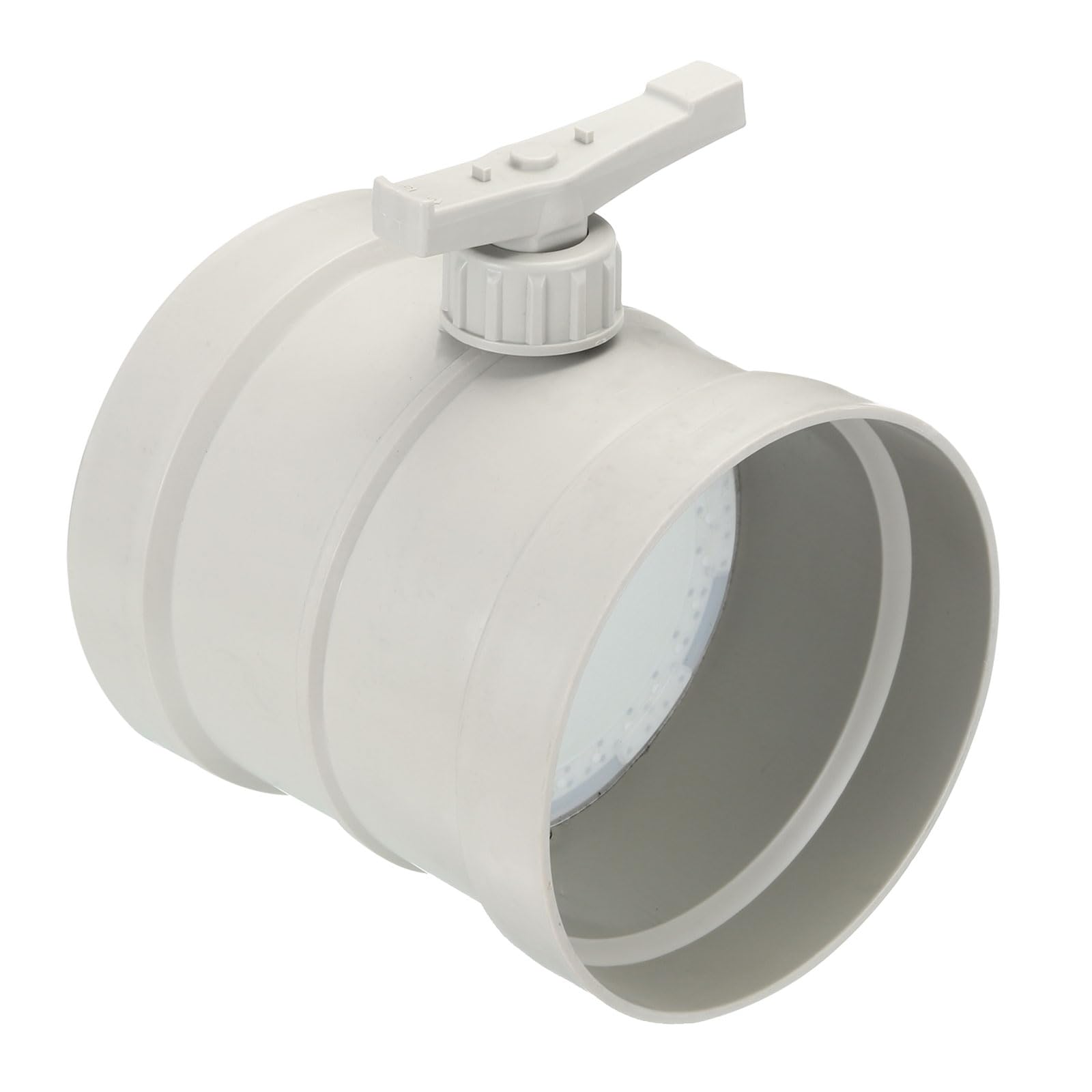PATIKIL 6.3" HVAC Duct Manual Volume Damper, PP Adjustment Flame Retardant Airflow Backdraft Damper Control Valve for HVAC Air Balancing System, Beige