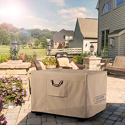 QH.HOME Fire Pit Cover ，36 Inch Heavy Duty 900D Strong TearResistant
