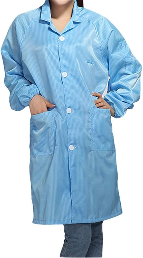 SK Studio Unisex Protective Suit, Protective Gown Coveralls, Anti-Static Dustproof Suit for Men Women with ButtonsA:BlueM