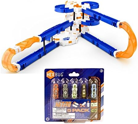 Hexbug Nano Nitro Slingshot Playset + Hexbug Nitro 5 Pack Bundle