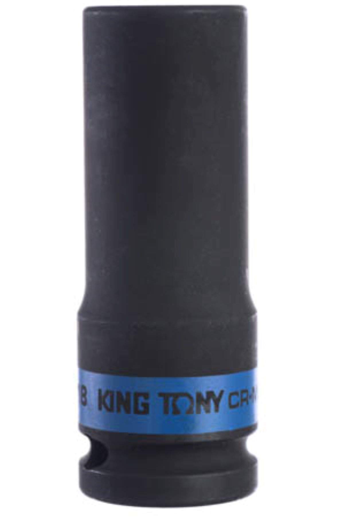 KING TONY 443018M Socket De Impacto Long 1/2" Bi-Hexagonal 18mm for DIYers & Professionals, Built for Repair and Installation tasks, 18mm