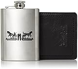 Levi's Men's Wallet with Gift Set,Black with Flask