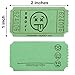 Raffle Roll of 2,000 Consecutively Numbered Tickets, Green Emoji Hanging Tongue Face, by Indiana Ticket Company